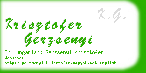 krisztofer gerzsenyi business card